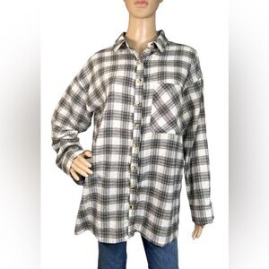 NEW HURLEY Odessa Plaid Boyfriend Shirt NWT